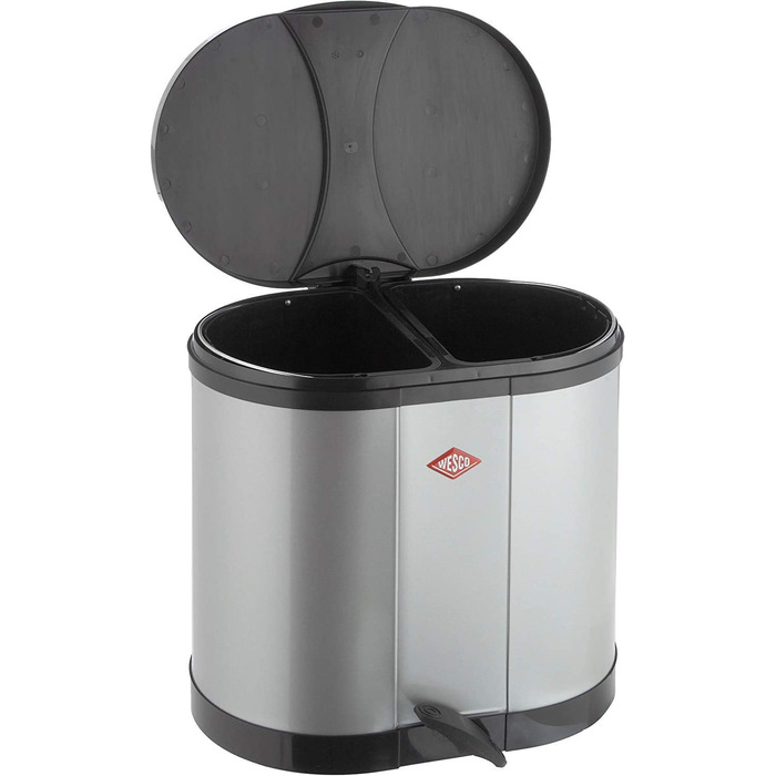 Сортувальний кошик Wesco Öko-Sammler 170, 2 x 15 л, пластик, сріблястий