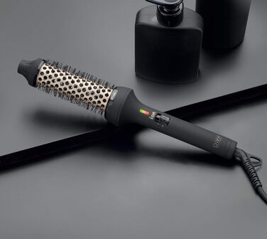 Керамічна гаряча щітка для укладання волосся Diva Pro Styling 30 мм, чорна, для об'єму, локонів та хвиль, PRO314