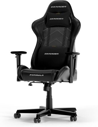 Ігрове крісло DXRacer Formula L чорне, штучна шкіра, оригінал