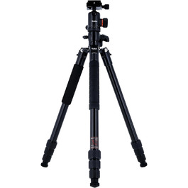 Алюмінієвий штатив Rollei C5i Makro Pro, 3D-головка, монопод, тримач для смартфона, швидкознімна платформа, чорний, 90° обертання стійки