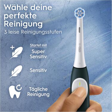 Електрична зубна щітка Oral-B iO Series 2 з магнітною технологією, 3 режими чищення, колір Forest Green