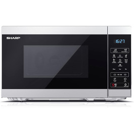 Мікрохвильова піч SHARP MS02ES, 800 Вт, 11 режимів, функція розморожування, срібляста, 440x258x324 мм