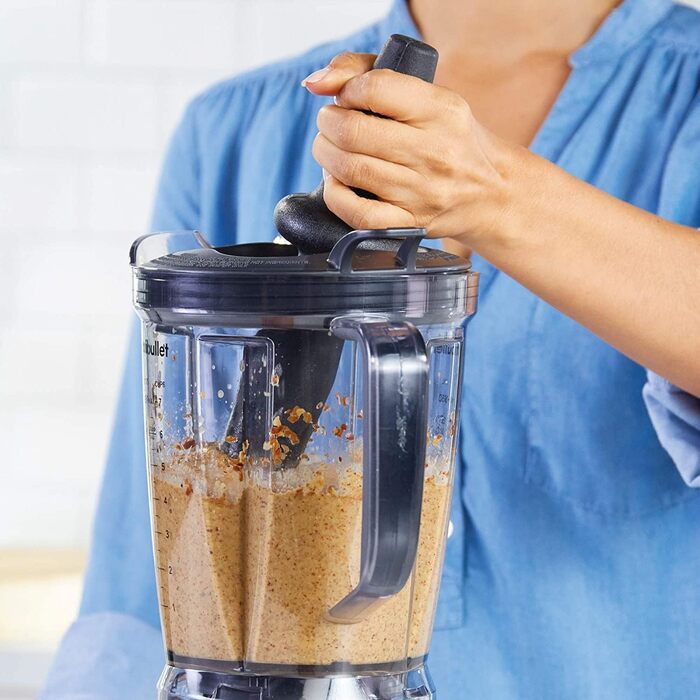 Блендер Nutribullet 1000 Вт, електричний, 1,6 л, мультифункціональний, сірий, модель NBF450DG (2020), професійний стаціонарний міксер