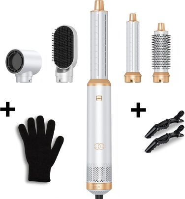 Airstyler 5-в-1: Професійний набір для укладки волосся з гарячою щіткою, феном з іонізацією, автоматичним завивачем для локонів та об'єму