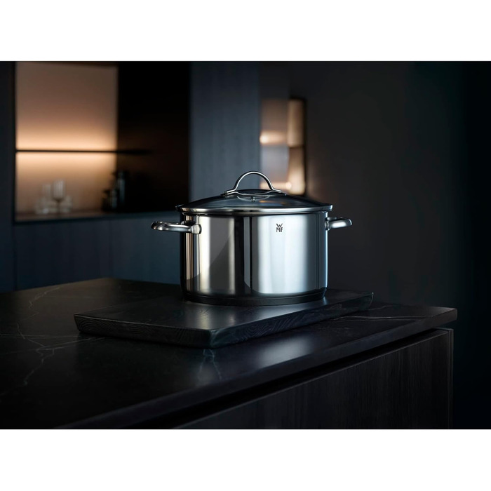 Каструля WMF Provence Plus 16 см зі скляною кришкою, 2 л, сталь Cromargan, для індукційних плит