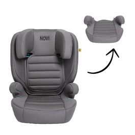 Дитяче автокрісло Novi Baby James Premium i-Size, 3,5-12 років, 100-150 см, регульована підставка, знімна спинка, регульований підголівник, чорне