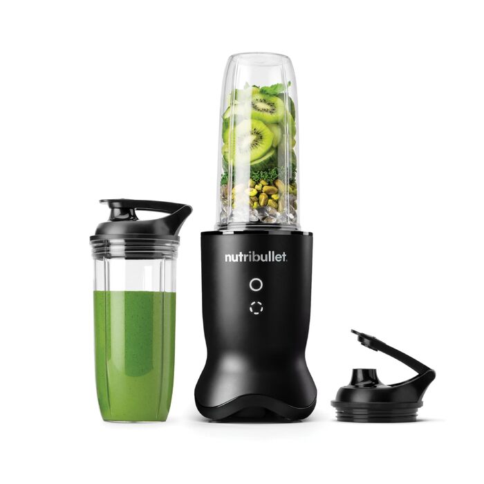 Nutribullet Ultra NB1206MB: Електричний блендер для смузі з глечиками Tritan, 900мл + 700мл, 2 кришки To-Go, 1200 Вт, сірий