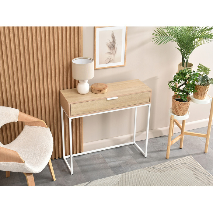Консоль Mebel-Partner, білий матовий, 80 x 76,5 x 28 см