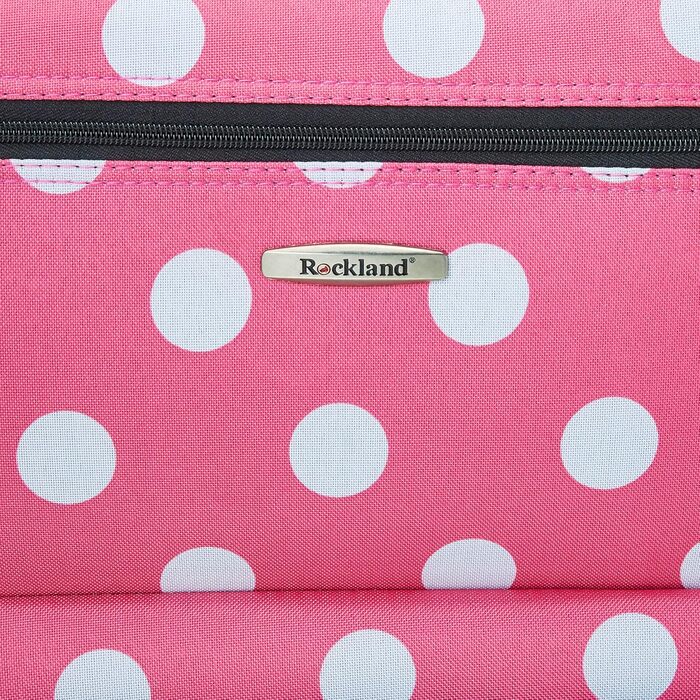 Набір валіз Rockland Polka Softside, 4 шт. (14/19/24/28 дюймів), Multi/Blue Dot