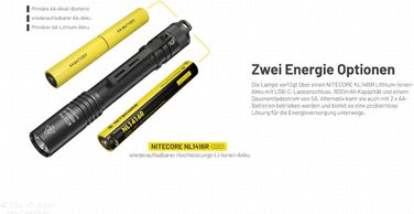Ліхтарик Nitecore MT2A PRO 1000 люмен, акумуляторний, тактичний, USB-зарядка, чорний