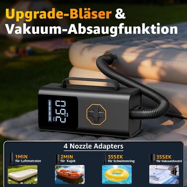 Пусковий пристрій для авто (бустер) 9 в 1 з компресором 150PSI, Powerbank 5500A, LCD-дисплеєм та ліхтариком для 12V бензинових та дизельних двигунів