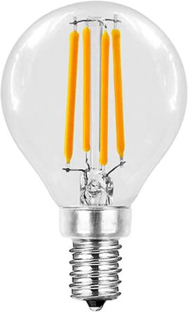 Світлодіодна лампа Trango E14002-3, 5 Вт, 450 Лм, 3000K, кулька, E14, 3 шт. – LED філаментна лампочка, заміна 40Вт, тепле біле світло, кут 360°