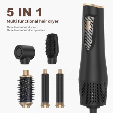 Airstyler 5 в 1 1000W Blacks: Фен-щітка, випрямляч, плойка для волосся