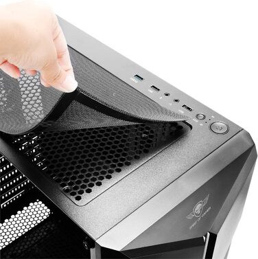 Корпус для ПК SPIRIT OF GAMER Clone III ARGB ATX/mATX/ITX, 4x120мм вентилятори, скляна бічна панель, металева сітка, сталь