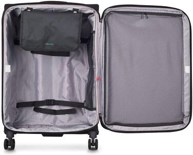 Велика м’яка валіза DELSEY PARIS Helium DLX, розширювана, 115 л, 77×49×33 см, чорна
