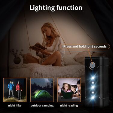 Портативний душ koopsmate для кемпінгу з LED-підсвіткою, акумулятором, дві батареї, душова насадка і шланг, для кемпінгу, саду та миття авто, помаранчевий