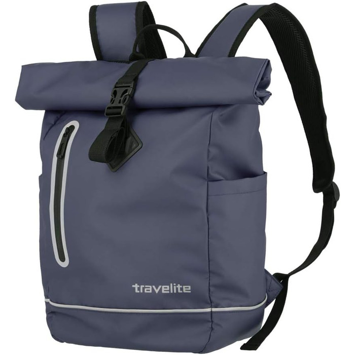 Рюкзак travelite Rolltop 19 л водонепроникний для велосипеда та міста, з відбивачами, синій (марін)