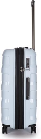 Валіза Stratic Straw+, велика, жорсткий корпус, розширювана, 4 колеса, TSA-замок, екологічна, пастельно-блакитна, розмір M