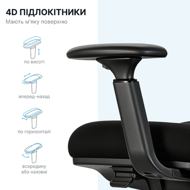 Крісло комп’ютерне офісне ергономічне OfficePro FlexCore OC120G