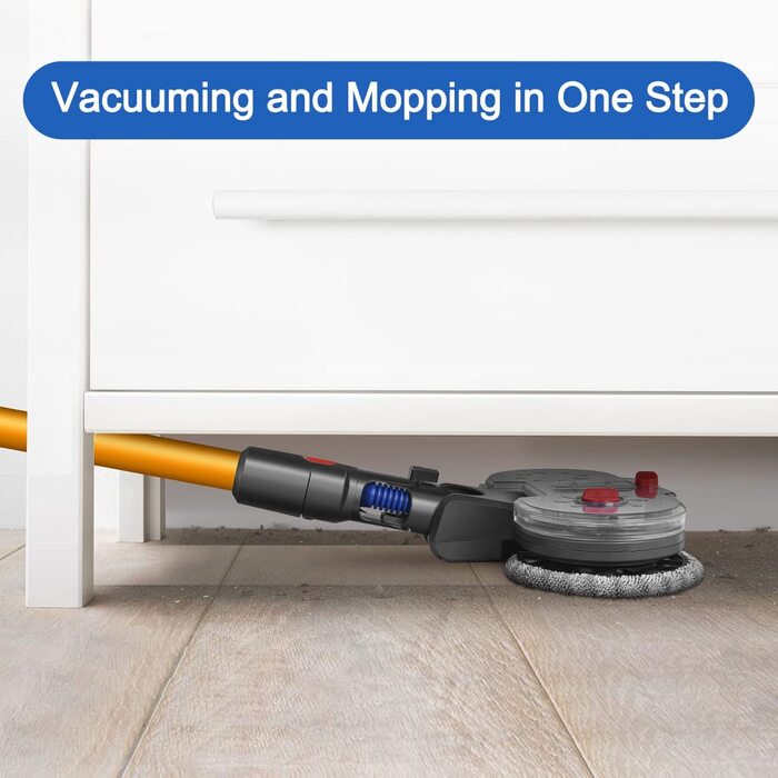 Електрична насадка для вологого прибирання DrRobor для пилососа Dyson V11/V10/V7/V8/V15, знімний водяний бак, 12 мопів, багаторазові