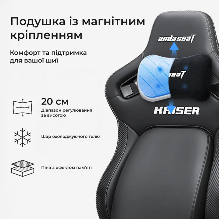 Крісло геймерське ігрове Anda Seat Kaiser 4 V2 Size XL White PVC