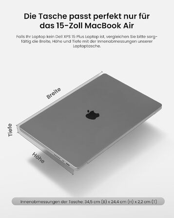 Захисний чохол-сумка tomtoc 360° для MacBook Air 15