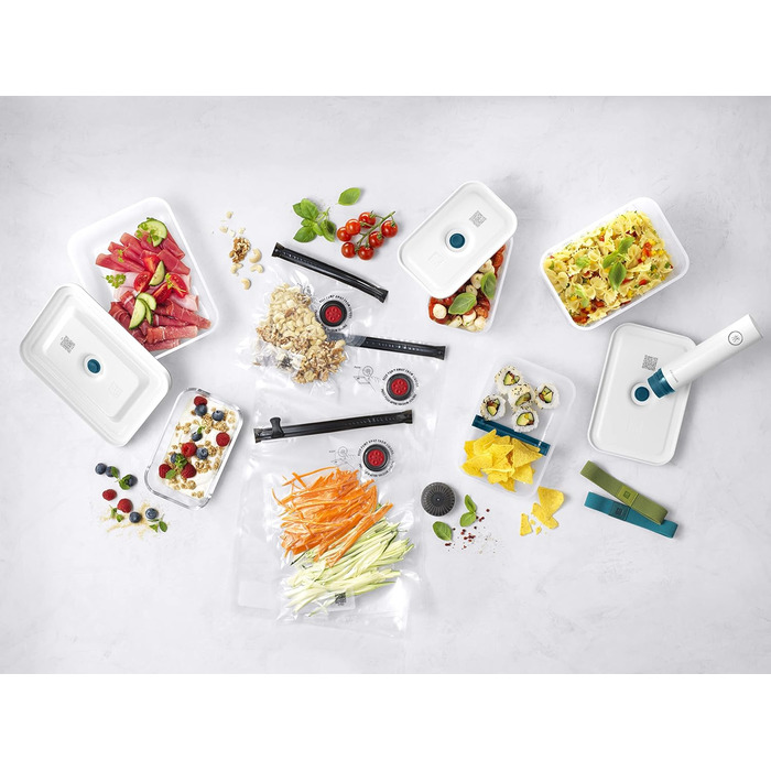 Вакуумний стартовий набір ZWILLING Fresh & Save, 16 предметів, пластик, з контейнером, помпою та пакетами, La Mer