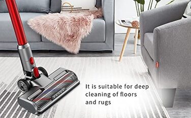 Щітка KENVOR для пилососа Dyson V7/V8/V10/V11/V15, підлогова, з прямим приводом і 5 LED-лампами, для коротковорсових килимів і твердих підлог, сіра