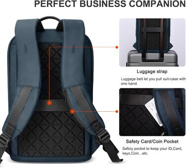 Чоловічий рюкзак HEROIC KNIGHT для ноутбука 17,3'' чорний, водонепроникний, USB, шкільний, для роботи, університету, подорожей