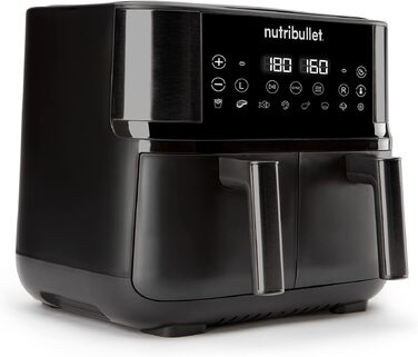 Аерофритюрниця nutribullet Crisplite NBA0611DG, 6Л, 1700Вт, сенсорне керування, 6 програм, без PFAS, чорна матова