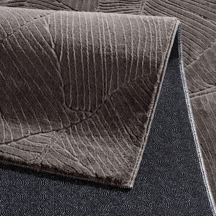 Килимок для ванної кімнати Taracarpet з антиковзаючим покриттям, 80x150 см, зелений з листям