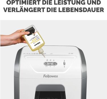 Шредер Fellowes FS-12C Premium Bundle: знищувач документів формату P4, 12 листів, для офісу та дому, білий