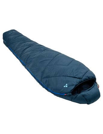 Трисезонний спальний мішок VAUDE Sioux 800 II (синій) для кемпінгу та туризму, синтетичний, температурний режим 2°C – 8°C, 220x80 см, блискавка справа