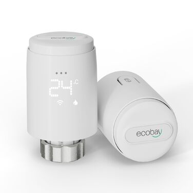 Smart термостат на радіатор 2 шт, Zigbee, бездротовий, сумісний з Tuya, Alexa, Google Assistant, для економії енергії