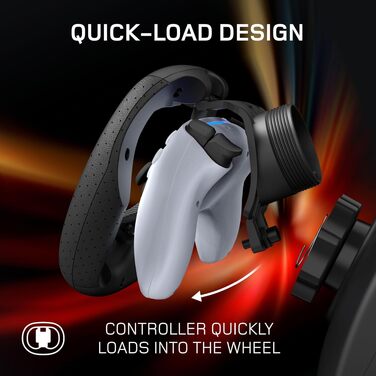 Рульове колесо Gioteck FR5 Racing Wheel для PS5, PC, Steam Deck: Док-станція для DualSense/DualEdge, Автоматичне центрування, Підтримка GT7