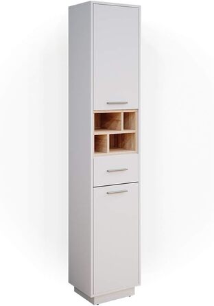 Шафа для ванної Vicco Beatrice, білий/дуб сонома, 38x190 см