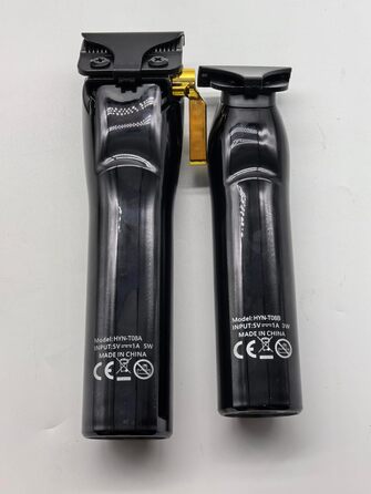 Професійна машинка для стрижки HIENA PRO з Т-лезом, бездротова, з LCD-дисплеєм, USB-зарядка, чорна – комплект для барбера