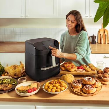 Аерофритюрниця, духовка та гриль Cecotec Cecofry FoodCourt 11000 Connected 11 л, 1850 Вт, 3-в-1, 8 програм, керування через Wi-Fi та додаток, 40-230°C
