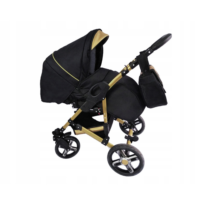 Дитячий візок X-Trall Pram 3в1, чорно-золотий