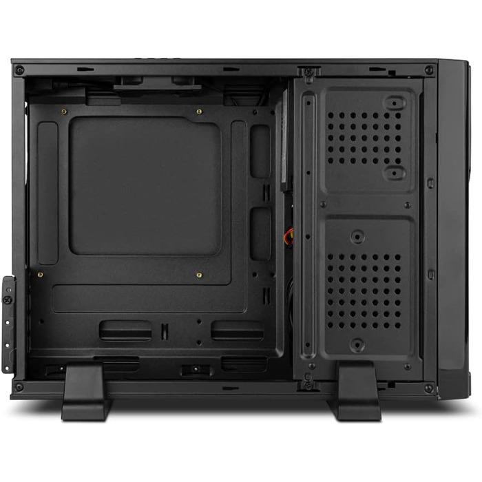 Корпус для ПК NOX LITE070 Mini-Tower з блоком живлення 500 Вт, USB 3.0, вентилятор 80 мм, підтримка Micro ATX/ITX, чорний, передня панель з шліфованим покриттям
