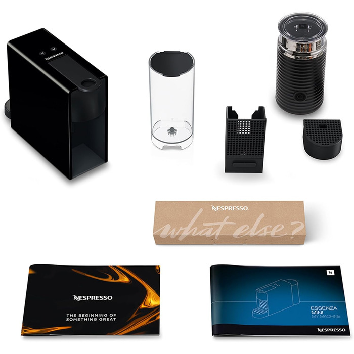 Кавомашина Nespresso Essenza Mini Krups чорна, 19 бар, капсульна, 0.6л, енергозбереження, XN1108