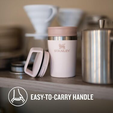 Термокружка Stanley Cafe To Go - 0.23L, чорна - нержавіюча сталь, 4 години тепла, 5 годин холоду