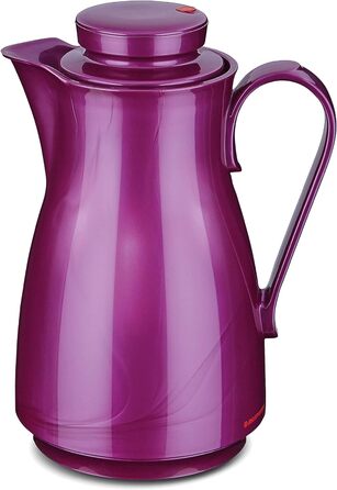 Термос-глечик ROTPUNKT Karla 1,0 л, скляна колба, BPA Free, з двофункційною кришкою, для гарячих і холодних напоїв, колір Shiny Grape, вироблено в Німеччині