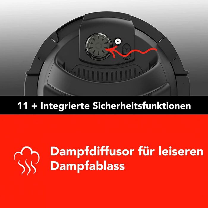 Мультиварка Instant Pot Pro 10-в-1, 5,7 л, 1200 Вт, електрична, швидковарка, рисоварка, пароварка, для йогурту, стерилізатор, Sous Vide, чорна нержавійка