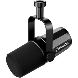 Динамічний XLR-мікрофон FDUCE SL40X для вокалу, подкастів, ігор, стрімінгу, мовлення, кардіоїдна діаграма, повністю металевий корпус, ізоляція голосу, чорний