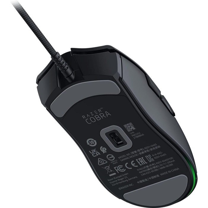 Ігрова миша Razer Cobra — легка дротова миша з Chroma RGB, оптичними перемикачами 3-го покоління, вага 57 г, чорна
