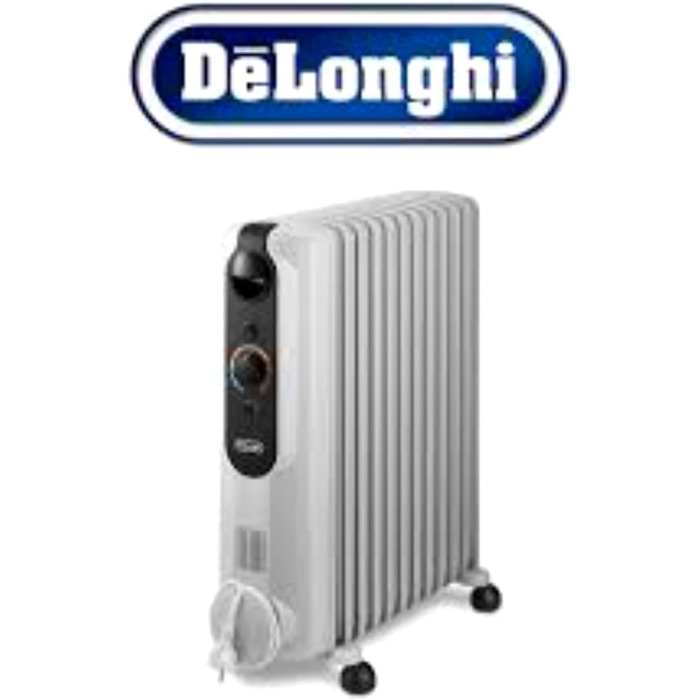 Масляний радіатор De'Longhi Radia S EasyTronic (TRRSE1225) з електронним керуванням, 12 секцій, для приміщень до 75 м³, енергоощадний режим