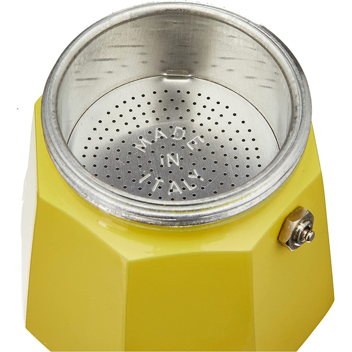 Кавоварка Bialetti Rainbow 4983, алюмінієва, жовта, на 6 чашок