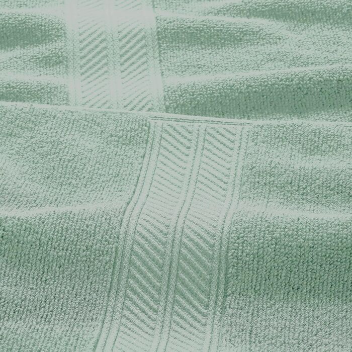 Набір рушників Modern Threads Trefoil Filigranes, 6 шт, жакардові, двосторонні, 100% бавовна, сіро-зелені, супер всотувальні та швидковисихаючі
