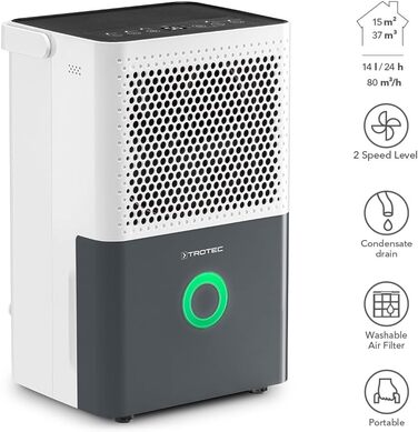 Повітряний осушувач електричний Trotec TTK 33 E 14 л/добу, для кімнат до 15 м² / 37 м³